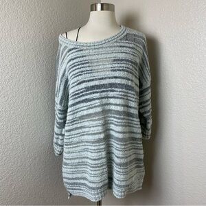 Rubbish Oversized Lightweight Boho Striped Wool Blend Knit Sweater